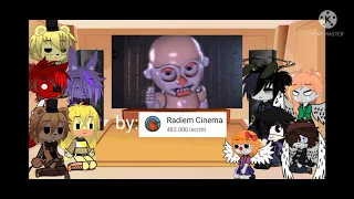 fnaf 1 and Afton family react: to every fnaf and Fazbear frights animatronic in a nutshell