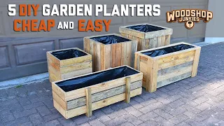 5 DIY Garden Planters - Cheap, Easy, Fast