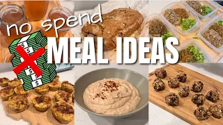 NO SPEND MEAL IDEAS | Using Up Pantry Ingredients to Make Meals | No Spend Grocery Challenge