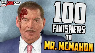 100 Finishers to Vince McMahon! - WWE 2K23