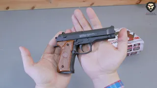 Страйкбольный пистолет Stalker SA92M mini (Beretta M92) видео обзор 4k