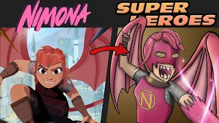 What if NIMONA Characters were Superheroes‽‽ (Lore + SpeedPaint)
