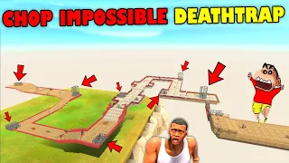 CHOP IMPOSSIBLE DEATHRUN in Animal Revolt Battle Simulator with SHINCHAN and FRANKLIN