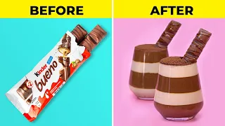 CHOCOLATE KINDER | 15 SWEET FOOD TRICKS THAT WILL MAKE YOU A CHEF | CAKE MIX TRANSFORMATION