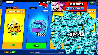 👋HEY NEW FREE GIFTS❤️🎁 GOT MORE CREDITS AND LEGENDARY STARR DROP😍 BRAWLER MELODIE🙃 | Brawl Stars