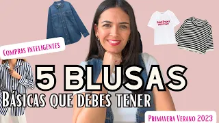 🌸5 BLUSAS Básicas PRIMAVERA 2023 Imprescindibles para un ARMARIO + EFICIENTE (Asesora de IMAGEN)