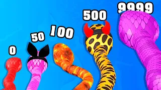 Snake Run Race - Max Level Giant Snake Evolution | All Levels