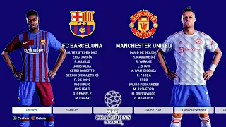 FC Barcelona vs Manchester United - eFootball PES 2022 - Gameplay PC