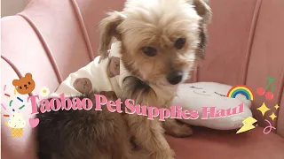 Cute Pet Supplies Haul from Taobao for my dog Poppie (Pet clothes, Leash, Harness, Carrier, Poo Bag)