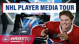 Behind the scenes with Cole Caufield at NHL Player Media Tour