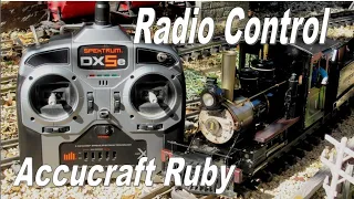 Accucraft Ruby modifications, G scale live steam radio control installation,  radio controlled Ruby