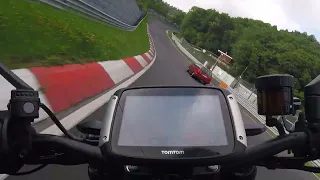 Nürburgring nordschleife. One lap motorcle KTM Duke 890 R