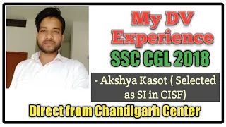 My DV experience SSC CGL 2018