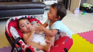 Twins fighting