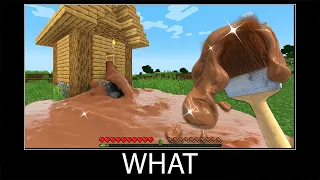 Minecraft wait what meme part 190 realistic minecraft Chocolate Brush