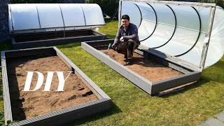 Gewächshaus selber bauen/Gewächshaus tunnel/Treibhaus/Hinged hoophouse DIY/ Greenhouse DIY/Теплица