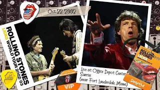 The Rolling Stones live at Office Depot Center, Sunrise - October 22, 2002 - audio - full concert