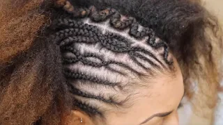 How To Add Patterns to Cornrows | Zig Zag Criss Cross Design Tutorial