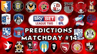 2020-2021 EFL LEAGUE TWO ⚽ MATCHDAY 14 PREDICTIONS