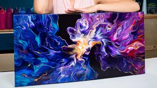 50 Shades of PURPLE 💜HUGE, Contrast & UNIQUE Composition Acrylic Pouring - Fluid Art ~ Abstract Art