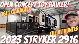 2023 Stryker 2916 | Open Concept Toy Hauler with 16ft Garage!