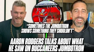 Aaron Rodgers Clears Up What He Saw On The Buccaneers JumboTron To Win Game | Pat McAfee Reacts