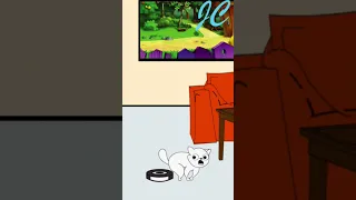 Cat VS Robot Vacuum clean (Funny Cartoon)#vacumcleaner #machine #cat #funny #funnyvideo