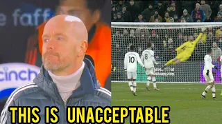 Ten Hag Angry Reaction to Michael Olise Free-kick Goal vs Man United and Casemiro Suspended