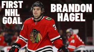 Brandon Hagel #38 (Chicago Blackhawks) first NHL goal Feb 23, 2021