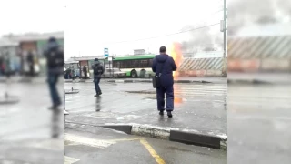 Возгорание произошло в рейсовом автобусе на севере Москвы