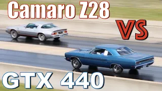 1970 Plymouth GTX vs 1978 Chevrolet Camaro NO COMMENTARY