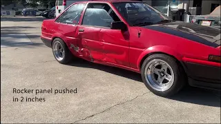 Battle Garage 6 Speed 7AGE 20V - On Track Collision - RIP to my AE86