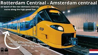 Rotterdam - Amsterdam, the Netherlands on board of the Intercity Direct along the high speed line