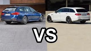 CarWorldTH - 2017 Mercedes E-Class Estate Vs 2017 BMW 5 Series Touring