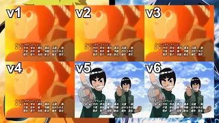 Naruto - Opening 5 Comparison - Versions 1-6 (HD - 60 fps)