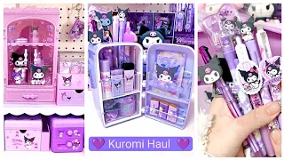 Kuromi haul 💜desk makeover | Sanrio stationery haul #cindyasmr