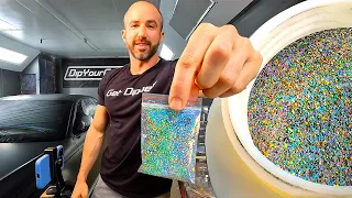 Turning a Car into a Rainbow Bass Boat Using NEW Holographic Super Flakes