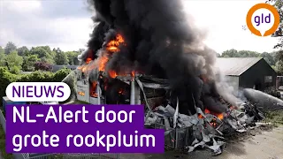 GROTE BRAND bij bedrijf met elektrische scooters in Wezep