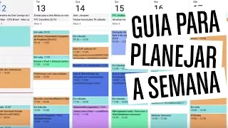 Como planejar a semana | prático, rápido e atualizado - VEDA#23