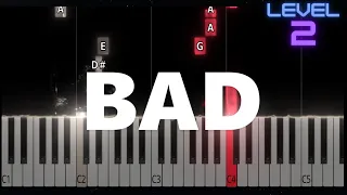 Bad - Michael Jackson - EASY Piano Tutorial