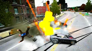 GTA 4-REVERSE CAR CRASHES AND EXPLOSIONS COMPILATIONS 😮