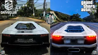 DriveClub VS GTA 5 Side By Side Graphics Comparison Lamborghini Aventador & Murcielago Gameplay 2017