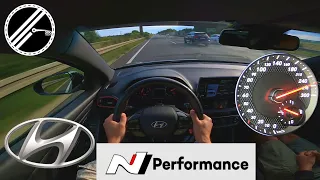 Hyundai i30 N Fastback 275 PS Top Speed Drive On German Autobahn A2 No Speed Limit