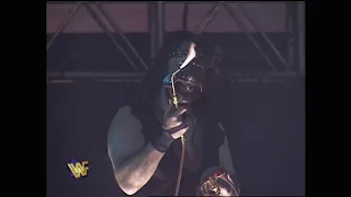 Mankind comes for Undertaker with a Blow Torch during match with Triple H! 1997 (WWF)