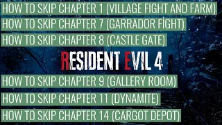 Resident Evil 4 Remake - How to Skip Chapter 1-7-8-9-11-14