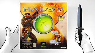 Original Xbox "HALO 2" Console Unboxing (Rare) + Collector's Edition