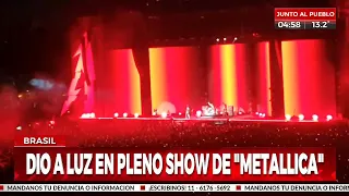 ¡Dio a luz en pleno show de "Metallica"!