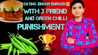 BURGER CHALLENGE EATING AND PUNISHMENT RED CHILLI#trending #challenges