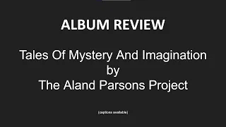 The Alan Parsons Project - Tales Of Mystery And Imagination ALBUM REVIEW