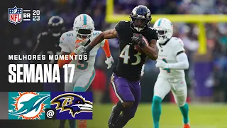 Miami DOLPHINS X Baltimore RAVENS | SEMANA 17 | Melhores momentos